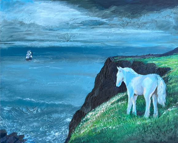 So they set out: Stamp a White Horse